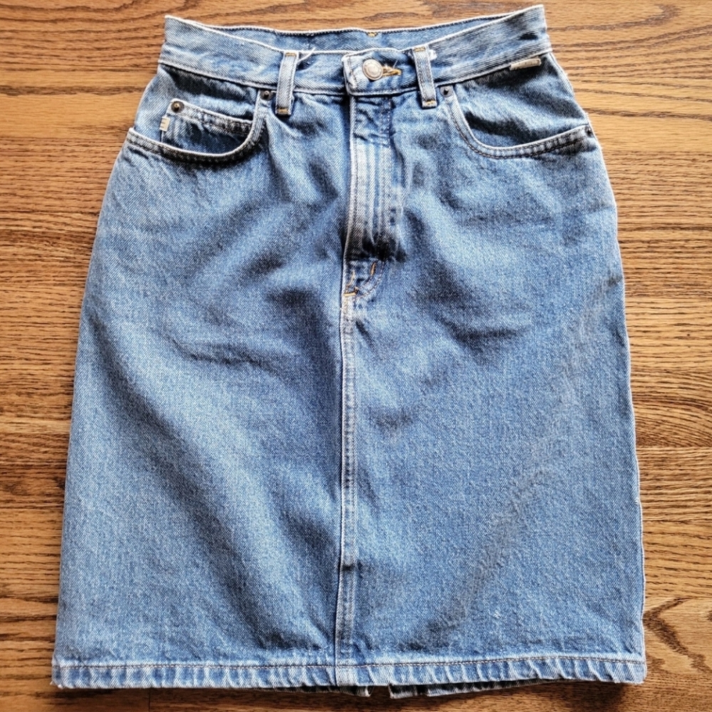 Esprit Light Blue Denim Pencil Skirt